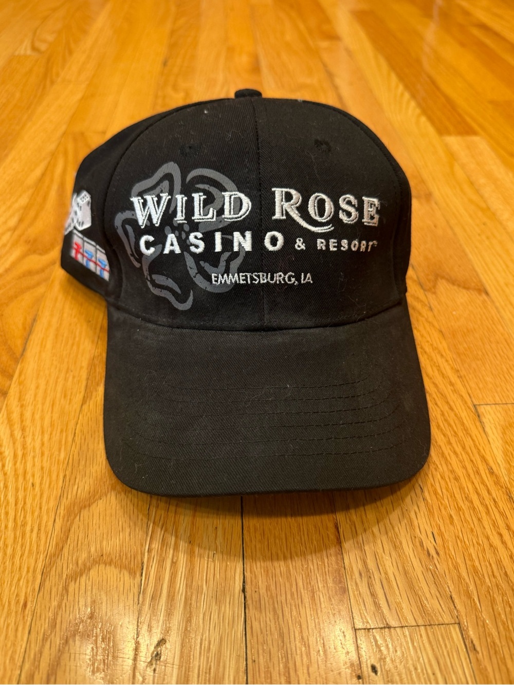 Wild Rose Casino and Resort Black Embroidered Baseball Cap